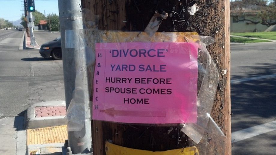 Divorce Yard Sale